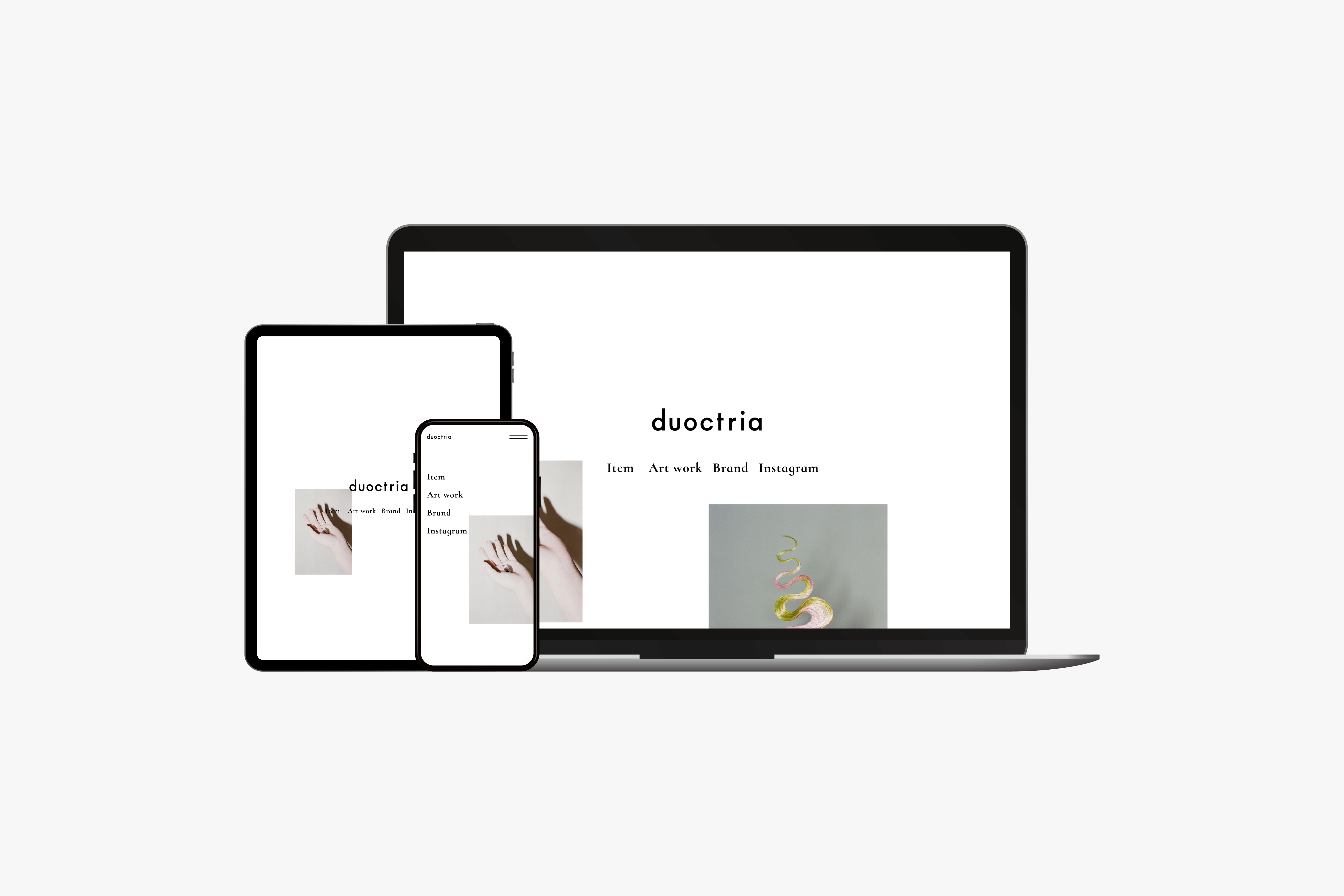 duoctria　ECサイトの制作実績　メイン画像