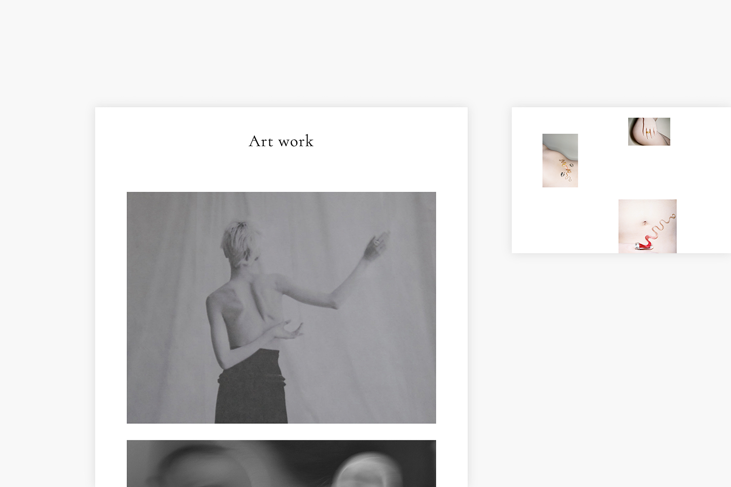 duoctria　ECサイトのアートワークページ