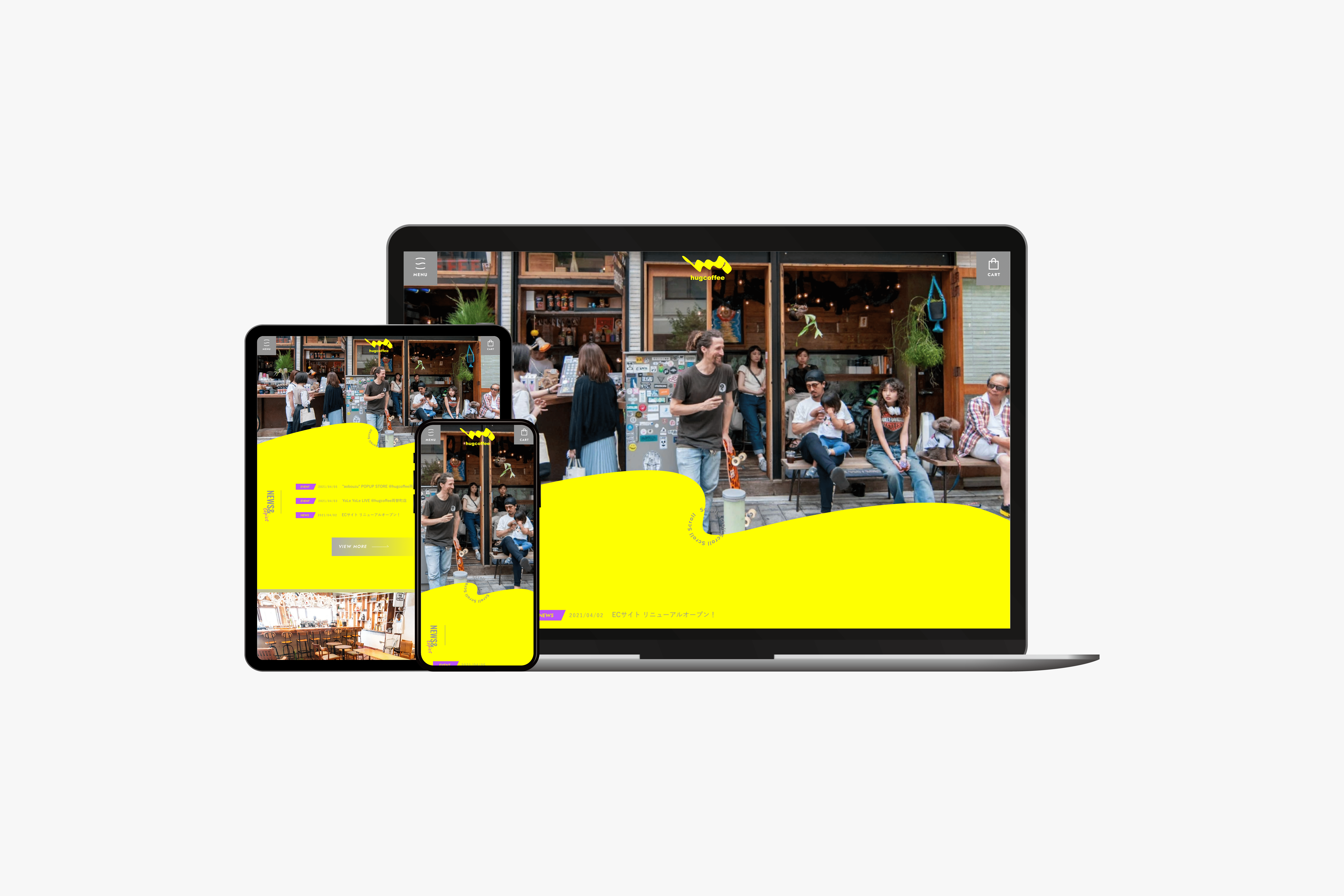 hugcoffee　ECサイト