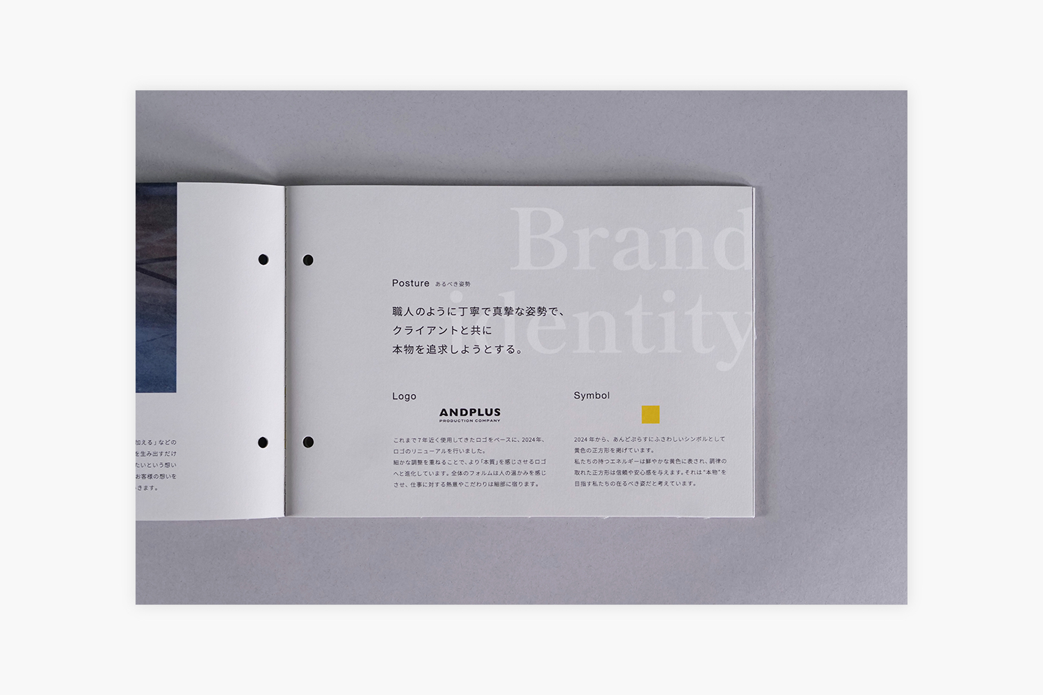 あんどぷらす　ビジョンブックのBI掲載ページ