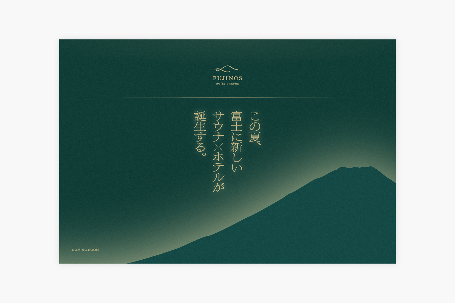 FUJINOS　ティザーサイト第1弾