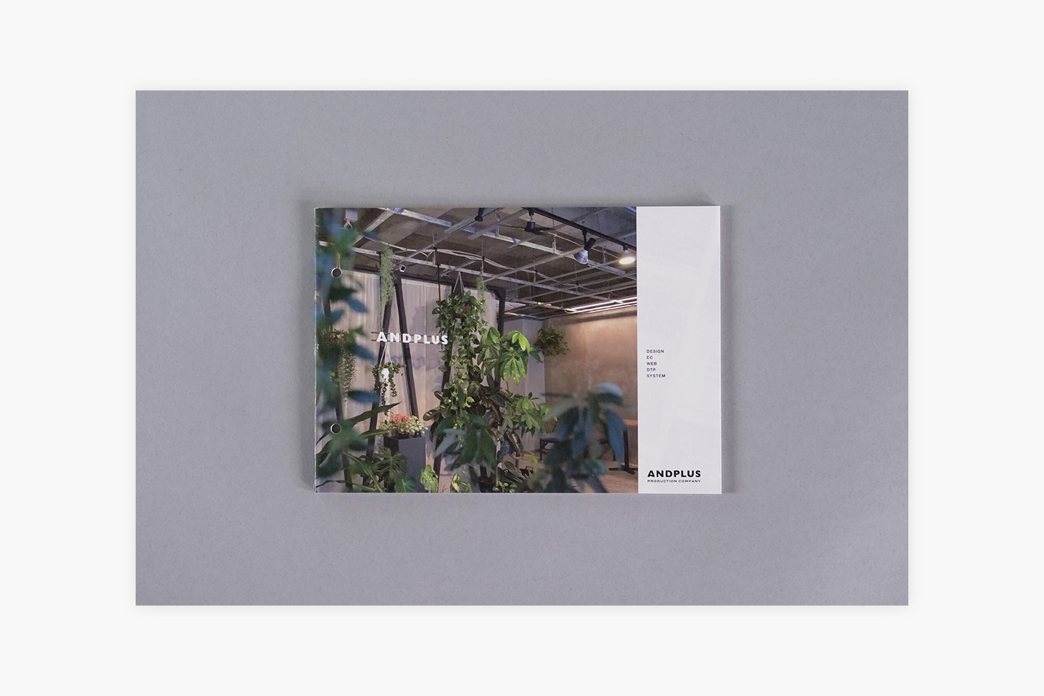 あんどぷらす　会社概要パンフレットの表紙