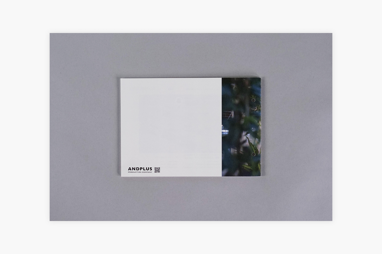 あんどぷらす　会社概要パンフレットの裏表紙